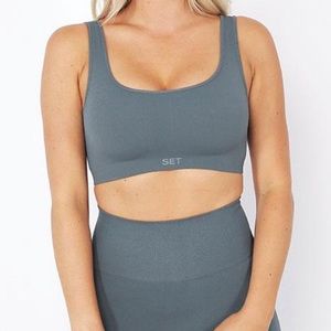 SETActive Sculptflex box cut bra in slate